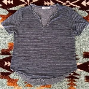 Project Social T blue striped tee